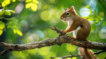 Wall Mural - Squirrel on a Branch