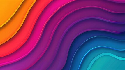 Wall Mural - vibrant fluid rainbow gradient, an abstract backdrop showcasing flowing colors that seamlessly blend