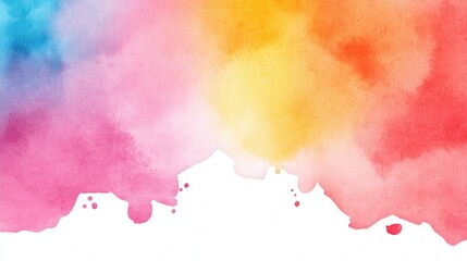 Wall Mural - vivid watercolor splash, an expressive blend of colors creating a dynamic abstract form, inviting cr
