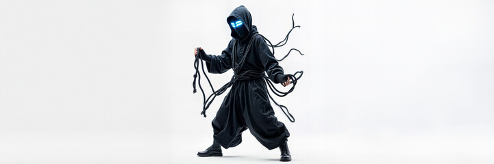 rope fashion isolated ninja warrior knight unleash