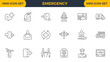 © MDUZIR - Set of outline icons related to emergency. Linear icon collection. Editable stroke. Vector illustration