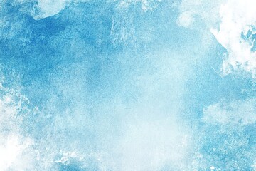 Poster - a blue background, a large white space in the center of the page, a vintage texture