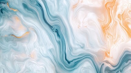 Wall Mural - A swirling marble wave pattern in soft pastel colors, creating a luxurious and artistic backdrop