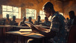 © GoldPumaze - A powerful visual narrative addressing the digital divide in education.