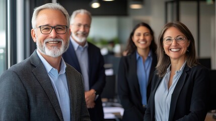 Poster - Professional Team Portrait in Modern Office Setting