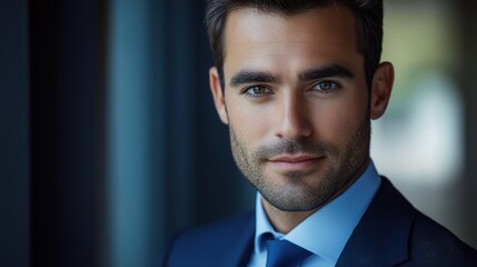 Wall Mural - Professional Male Portrait in Business Attire