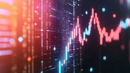 Leinwandbilder - Digital Stock Market Data Visualization Concept
