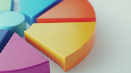 Poster - Colorful segments in a pie chart arrangement