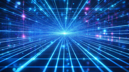 A blue grid with glowing lines on a dark background, a futuristic digital landscape
background, Ai