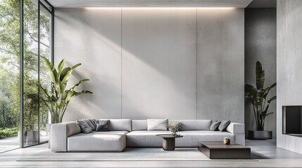 Sticker - Modern Minimalist Living Room Interior Design