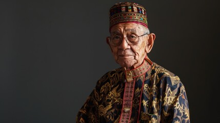 Poster - Portrait of a Man in Traditional Headwear