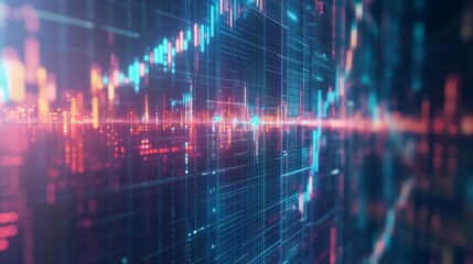 Poster - Digital Financial Data Visualization Background