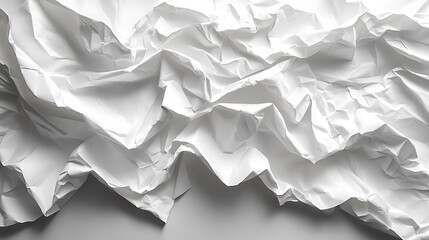 of crumpled white paper with visible creases, providing a highly detailed textured surface