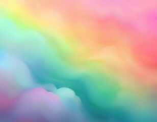 Wall Mural - faded pastel rainbow gradient