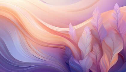 Wall Mural - soft lavender and pale peach gradient