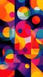 © HiSea - Abstract Geometric Pattern with Colorful Circles and Shapes
