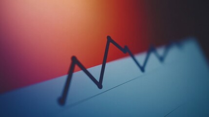 Leinwandbilder - Abstract Financial Graph with Colorful Background