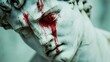 © Koplexs-Stock - A Close-Up of a Bloody, Weathered Marble Statue