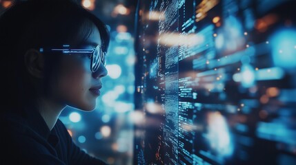 People interacting with AI, Programmer analyzes code