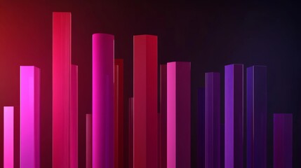 Aufkleber - Abstract Colorful Vertical Bars on Dark Background