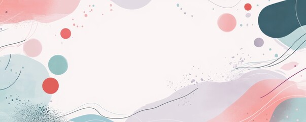 Wall Mural - abstract minimalist background with pastel geometric shapes and soft colors for modern design aesthe