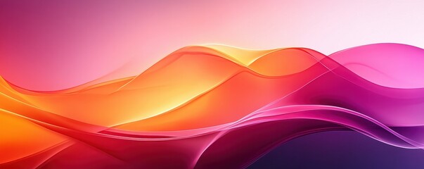 Wall Mural - colorful abstract background with vibrant curves and gradients in pink, orange, and purple hues as a