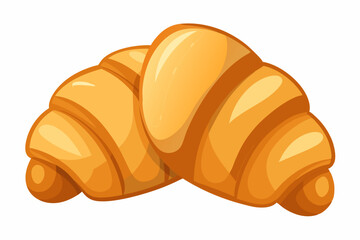 Sticker - Fresh baked bread croissant icon isolated