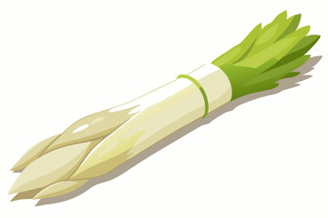 Sticker - Fresh asparagus isolated on transparent background.