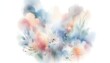 © Oxy Maru - Soft pastel watercolor brush strokes layered create  serene, abstract composition,watercolor background
