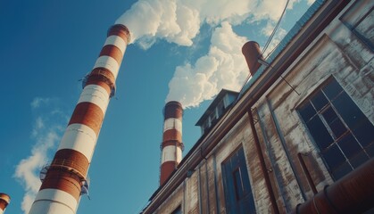 Industrial Revolution Steam and Smoke from Smokestacks