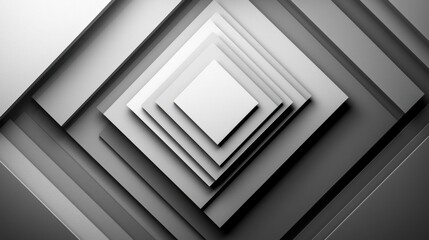 A stylish monochrome design featuring layered squares and rectangles creating an elegant digital texture. Perfect for modern backgrounds and abstract art.