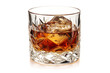 © Michael - Crystal glass containing liquor on the rocks with white background