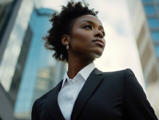 Poster - Professional Businesswoman in Black and White