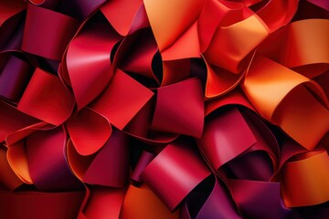 Poster - An artistic arrangement of colorful shapes, reminiscent of gift boxes, ribbons, and bows, creates a festive atmosphere perfect for celebrations. Generative AI