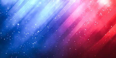 Wall Mural - colorful background with blue, red and purple stripes and a lot of stars. the stars are scattered al