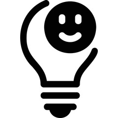 Simple vector icon light bulb