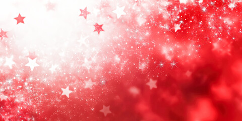 Wall Mural - red and white background with a lot of stars. the stars are scattered all over the background, creat