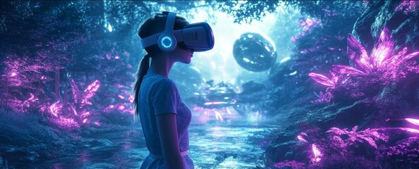 Wall Mural - person in the vr world