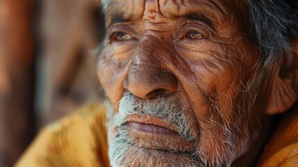 Wall Mural - Close-up Portrait of an Elderly Man