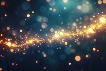 Fototapete - Colorful abstract Christmas lights shine brightly against a dark backdrop, evoking a warm, festive ambiance perfect for holiday celebrations. Generative AI