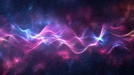 Wall Mural - Abstract Galaxy with Wavy Lines