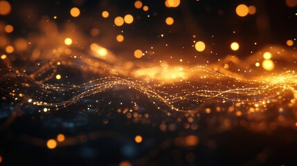 Poster - A swirl of glowing abstract lights creates a festive, enchanting atmosphere perfect for celebrating the holiday season. Generative AI