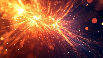 Poster - abstract fractal light background