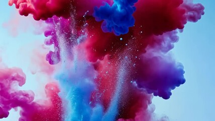 Exploding Time Lapse of  Watercolor Smoke, Motion Design Animation