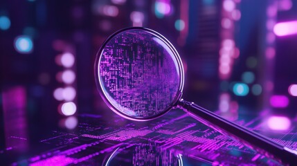 Magnifying Glass Over Code