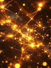 Fototapete - Colorful abstract lights create a warm, festive aura, illuminating the night with a captivating display of holiday cheer. Generative AI