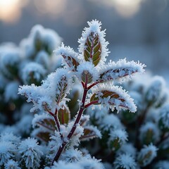 Poster - snow covered branches of pine