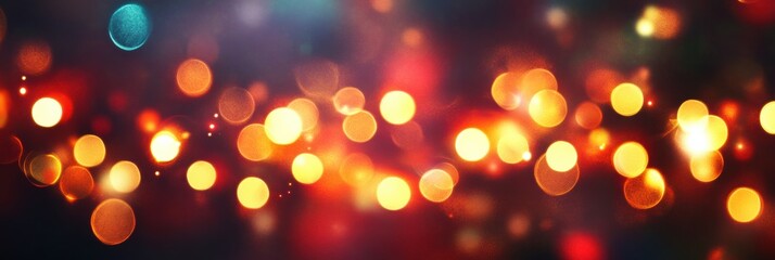 Fototapete - Vibrant and shimmering lights blend together, filling the space with warmth and joy typical of holiday celebrations at nighttime. Generative AI