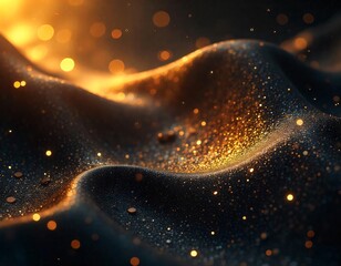 black and gold 3d background abstract .