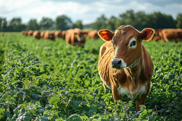 Canvas Print - A farm utilizing renewable energy to power operations, showcasing sustainability in agriculture. Concept of renewable energy in farming.